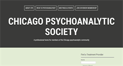 Desktop Screenshot of chicagopsychoanalyticsociety.org