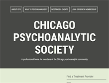 Tablet Screenshot of chicagopsychoanalyticsociety.org